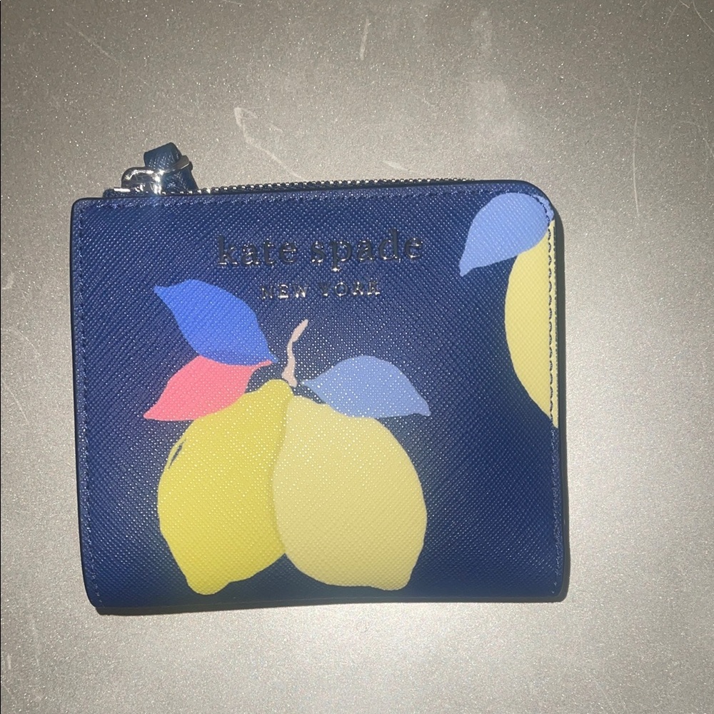 Kate Spade Navy Wallet with Lemon Design